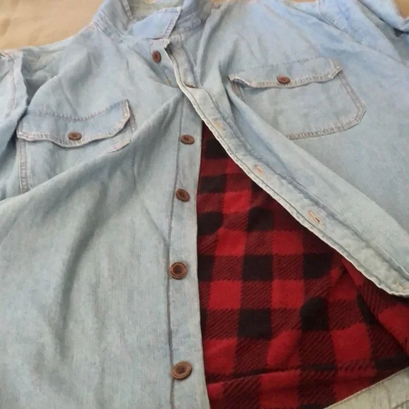 NORTHWEST Denim, buttons down fully Flannel Lined men’s Jacket size 4XL” - Picture 5 of 16